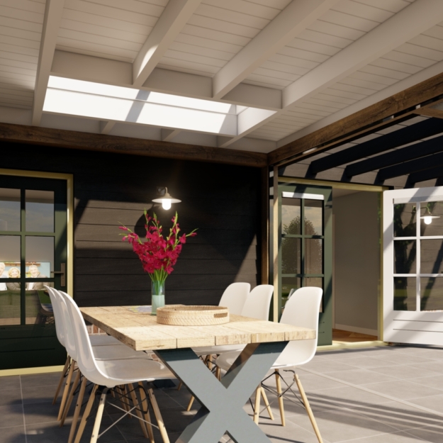 3D-ontwerp landelijke tuinkamer Putten